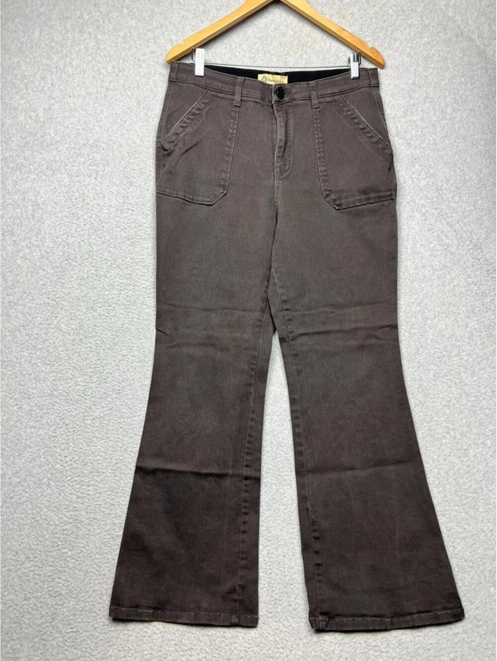 Democracy Ab Technology Jeans Brown 14 Slimming Booty Lift Stretch Patch Pocket